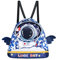 Bldrwer Schwimmtasche Kinder, Sporttasche Kinder, Schwimmtasche für Mädchen und Jungen,Wasserdichter Rucksack mit Bodenfach, Sportbeutel mit Kordelzug, Blau