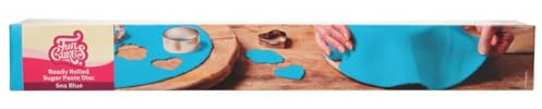 FunCakes Ausgerollte Rollfondant Disc, Sea Blue, 430 g | Vorausgerollt, Köstliches Vanillegeschmack, Einfach zu verwenden, Perfekt für die Kuchendekoration, Tortendeko