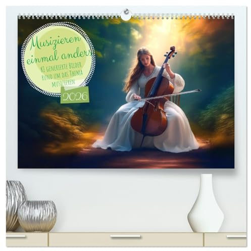 Musizieren einmal anders (hochwertiger Premium Wandkalender 2026 DIN A2 quer), Kunstdruck in Hochglanz: Dieses Kunstwerk präsentiert eine Vielzahl von ... Weise interpretieren. (CALVENDO Orte)