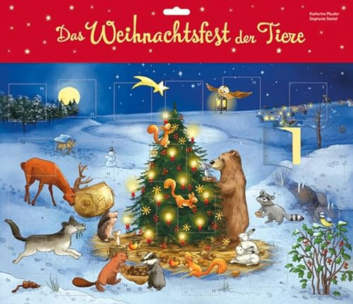 Das Weihnachtsfest der Tiere. Türchen-Adventskalender mit 24 Geschichten zum Vorlesen (Adventskalender mit Geschichten für Kinder: Türchen-Adventskalender zum Aufhängen und Vorlesen)