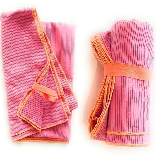 E.L.concept Fitness- und Badetuch aus Mikrofaser – Gerippt, 160x80 cm, schnelltrocknend, Kompakt,Weich,sandfrei | Ideal für Strand & Sauna – Neon (Pacific Pink)