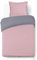 Vision - Parure de lit Réversible Bicolor Gris/Rose - Set de Housse de Couette 140x200 cm avec 1 taie d'oreiller pour lit 1 Personne - 100% Coton