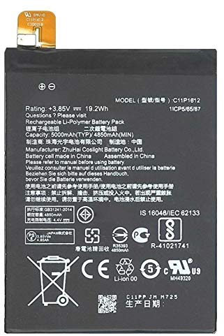 Batterie compatible avec ASUS Zenfone 3 ZOOM S ZE553KL C11P1612 haute capacité 5000 mAh avec kit de démontage inclus par Ellenne Store