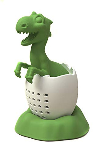 JAWSEU Teesieb Teefilter aus Lebensmittelechtem und BPA freiem Silikon, sehr lustiges Teeei mit Süße Dinosaurier-Babyform Loses Tee Teeei Teekugeln, Tee Filter Siebe Tee Infusers für lose Blatt Tee