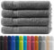 Zestri Frottier Handtuch 4er-Set | Anthrazit 50x100 | 100% Baumwolle 500g/m² | Öko-Tex Standard 100 Handtuch