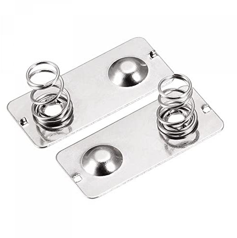 sourcing map Battery Spring Plate AA Battery Spring Contact Nickel Plate 24mmx11mm 10 Pcs