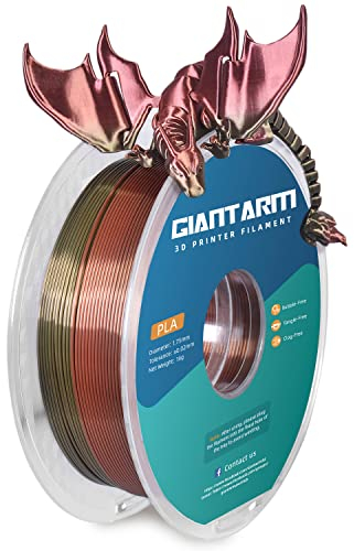 GIANTARM 3D-Drucker-Filament aus PLA-Kunststoff, 1,75 mm PLA, 3d drucker zubehör,Silk Kupfer Gradient