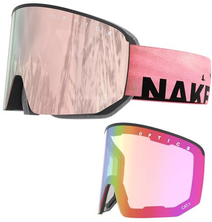 NAKED Optics The NOVA Skibrille für Männer und Frauen, Snowboardbrille, Schlechtwetter-Brille mit Wechselgläsern, für Brillenträger