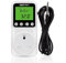 Digital Day-Night Thermostat, 15A Day-Night Temperature Controller, Support Heating/Cooling Mode, Clock Function, ℃/℉ Plug-in Outlet Timer Thermostat with LCD Screen Backlight Function 110V