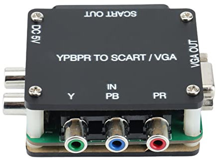 Amoergel YUV vers YPBPR vers SCART YPBPR vers VGA Component Transcoder Converter Console de Jeu, to Color Difference Composant
