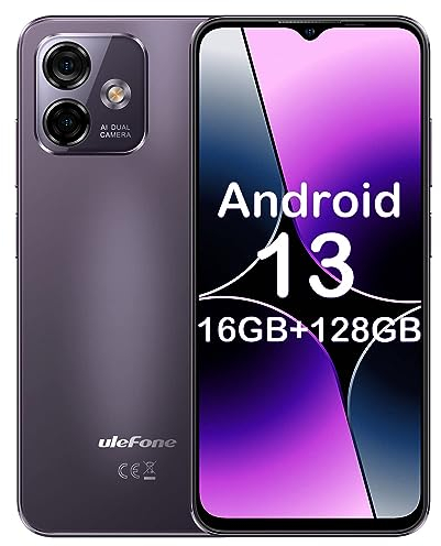 Ulefone Note 16 Pro Smartphone 2023, Android 13 Cellulari, 16GB+128GB (256GB Espandibile), 50MP Fotocamera con 6.52 Schermo Telefono, 4400mAh Dual SIM 4G/OTG/Face ID/GPS-Viola