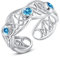 ZIPPICE Keltischer Ring 925 Sterling Silber 12 Geburtsstein Ring Einstellbarer Verlobungs Ring Boho Ringe für Damen Schmuck Geburtstagsgeschenke für Frauen