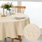 DWCN Beige Tischdecke Rund 180cm,Fleckschutz Abwaschbar Tischwäsche Wasserdicht Tischtuch für Esszimmer,Garten,Party,Hochzeiten oder Haushal