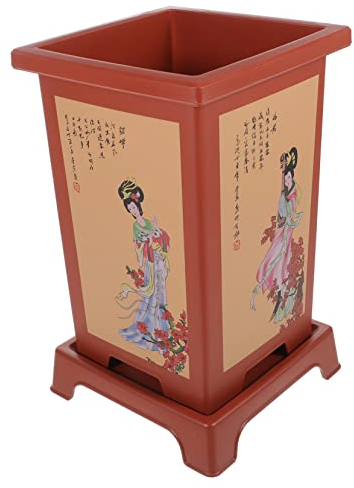 DOITOOL Pot De Fleurs pour Orchidées Pot De Plantation Résine Intérieur pour Plantes Intérieur