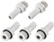 M METERXITY 5 Paquete Lengüeta Manguera Accesorios - PVC Tubo Conector para Transportar Agua, Aire, Aplicar Maquinaria, Industria (8mm o 5/16 Lengüeta x 1/4 G Macho Rosca, Gris)