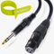 BEMERO XLR auf Klinke 6,3mm - 6m - inkl. Klettkabelbinder - Klinke auf XLRf - Mikrofonkabel, Linekabel, Jack, TRS, symmetrisch, 3-polig, schwarz