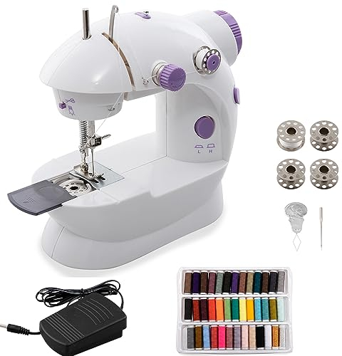 Mini Nähmaschine, tragbare Nähmaschine für Anfänger Erwachsene, elektrische Handarbeit Geschwindigkeit Crafting Flickmaschine elektrische Overlock-Nähmaschinen