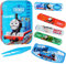 alles-meine.de GmbH 1. Hilfe Pflasterset - Thomas die kleine Lokomotive - incl. Name - 18 Stück wasserfeste Pflaster & Pinzette & Sticker - in Metall Box - Pflasterbox Dose..