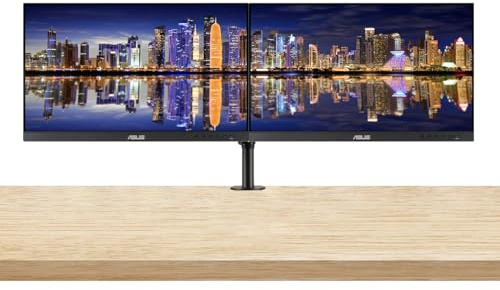 ASUS ProArt PA278QV 27 1440P 2K WQHD 100% sRGB IPS Professional Monitor, 2-Pack with DisplayPort, HDMI, USB Hub, Built-in Speakers, Dual Computer Monitor Stand