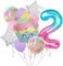 Donut Folienballon,Geburtstagsdeko 2 Jahre,Folienballon Candy,10 Stück Eis Deko Eiscreme Party Deko,Geeignet für Geburtstagsballons zum Thema Eiscreme für Jungen und Mädchen
