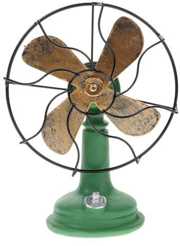 Amosfun Ventilatore Retrò Vintage in Resina Non Funzionale Con Palo in Ferro Per Soggiorno