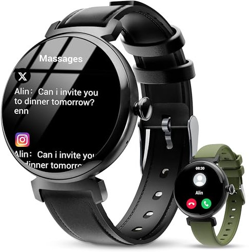 OUKITEL Orologio intelligente da donna con chiamata 5.3, Smartwatch da donna con monitoraggio del periodo, 100+ modalità sport, cardiofrequenzimetro, SpO2, monitor sonno, pedometro per Android iOS