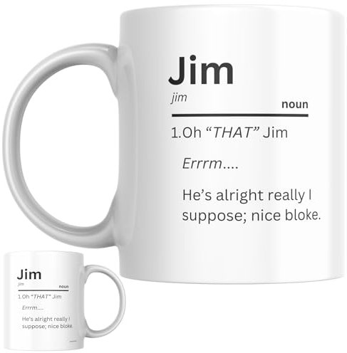 Designs of note! Jim Personalised Ceramic Mug | ‘Oh “That” Jim Funny Custom Novelty Name Gift