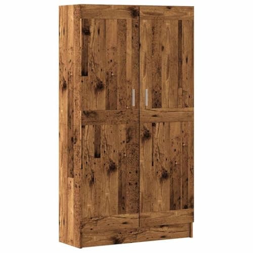 vidaXL Bücherschrank Altholz-Optik 82,5x30,5x150 cm Holzwerkstoff, Bücherregal, Bücherständer, Vitrine, Lagerschrank, Lagerregal, Schrank, Regal