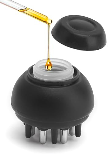 VOSSOT Kopfhaut Massagebürste mit 6 Nadeln,Haaröl Applikator & Scalp Massager für Kopfhautpflege,Applikator Flasche Haare Zur Haarbehandlung & Massage Zuhause Oder Unterwegs für Männer und Frauen