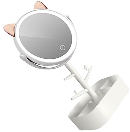 LED Dimmable Rangement de Coiffeuse Rotatif pour Parfait et Élégant