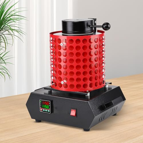 JMOUZHG Lead Melting Pot,1kg Electric Solder Pot with Anti Slip Foot Pads, Max Temperature 1150°C,for Melting Tin Lead Glue Wax