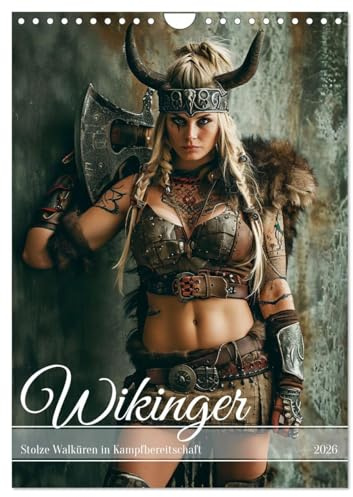 Wikinger - Stolze Walküren in Kampfbereitschaft (Wandkalender 2026 DIN A4 hoch), CALVENDO Monatskalender