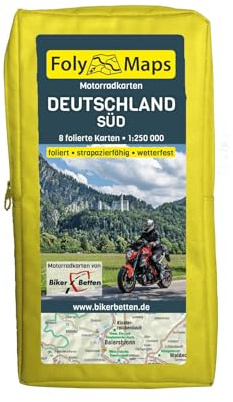 FolyMaps Motorradkarten Deutschland Süd: 1:250 000