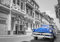 Forwall Fototapete Vlies Wanddeko Auto Oldtimer - Blau Kuba Havanna Stadt Vliestapete Wand Tapete Moderne Wohnzimmer Schlafzimmer Wanddekoration 13333VEXXXXL 416cm x 290cm