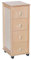 Liberoshopping Cassettiera per Cucina POKERINO in Legno a 4 cassetti 29x39xh83 cm (Naturale)