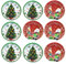 ABOOFAN 20 Pcs De Noël Assiettes en Papier Jetables Arbre De Noël Père Noël Renne Assiettes Rondes Assiette À Dessert Vaisselle De Fête De Noël pour La Fête De Noël Fournitures pour La