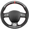 MEWANT Lenkradbezug aus Leder für Audi A3 8P Sportback A4 B8 Avant A5 8T A6 C6 A8 D3 Q5 8R Q7 S3 S4 S5 S6 S8 / A3 Lenkradbezug
