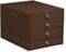 Rhodia 194570C - Schubladenbox mit 4 Laden, 24, 8x32, 7x22, 8 cm, aus Kunstleder, elegant und praktisch, 1 Stück, Bronze