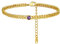 FindChic Fußkette Damen aus Kupfer goldenes Fußbänder Modes Fußschmuck Wasserfest Geburststein Februar Amethyst Stein als Geschenk zum Geburtstag, Weihnachten, Valentinstag