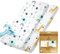 Bettlaken 60x120 Baby, Bio-Baumwolle GOTS 2in1-Packung mit 2 Wasserdichten Bettlaken, Die anstelle des Matratzenschoners verwendet Werden, kompatibel mit Allen Beistellbetten, Mini-Kinderbetten