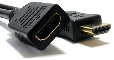 Mr. Gadget's Solutions 2m Fire Stick TV HDMI Male to Female Extender Extension Wire Lead Cable-Black