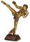 eberin · Kickboxen-Pokal, Resinfigur Kickboxen, broze und Gold, mit Wunschtext, Größe 29 cm