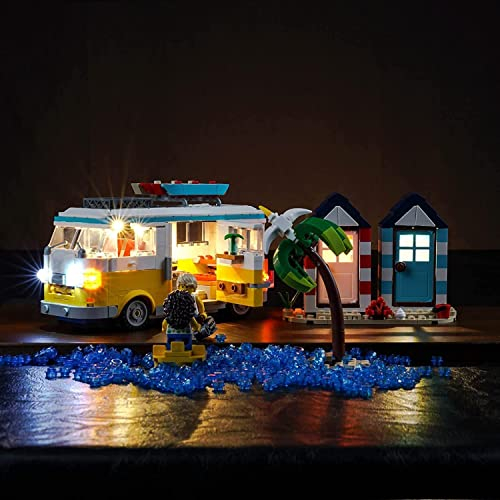 Led Licht Set Kompatibel mit Lego Creator 31138 Strandcampingbus Bauset (Kein Modell), Dekorations Led Beleuchtungs Set Light Kit for 31138 Beach Camper Van Summerhouse Kreative Spielzeug