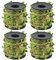 MUKCHAP 4 Rolls 5mm x 10m Green Leaves Jute Twine String, 131 Feet Jute Twine with Leaves, Green Leaf Twine Vine String Leaves Rope for Home Decor