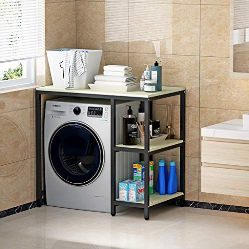 Estante de Almacenamiento para Lavadora Encima del Inodoro, Estante de Torre para baño, Estante de pie, Estante de Almacenamiento Multifuncional para balcón (D 100Cm)