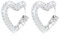 ASH'S CHOICE Ohrringe Silber 925 Creolen Herz Damen, Sterling Silber 925 Ohrringe Herz Creolen Dick Klobig, Glitz Silber 925 Creolen mit Zirkon Strasss Ohrringe für Damen Frauen