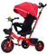Kinderwagen für Kleinkinder mit Verdeck und Schutzgeländer, verstellbarer hoher Rücksitz mit Gurt, Kinderwagen-Trikes mit Elternhilfe und Elterngriff, Dreirad mit Titanrad und Pedal für 1,5–5 Jahre