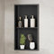 Black Shower Niche Wall Insert for Bathroom, Double 12” x 12” Tile Niche for Bathroom Organizer Storage for Shampoo Soap Toiletries