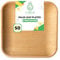 U'reca Organics Eco-Friendly Areca Palm Leaf Square Plates | 9 - Pack of 50 | Great for Shared Platters, Party Snacks & Catering | Sturdy, Leakproof, Compostable