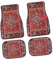 4 Stück Boho Auto Fußmatte Autoteppich Automatten Retro Autoteppichmatte Auto Bodenmatten Auto Zubehör Für Vorne Und Hinten, Komplettes Set